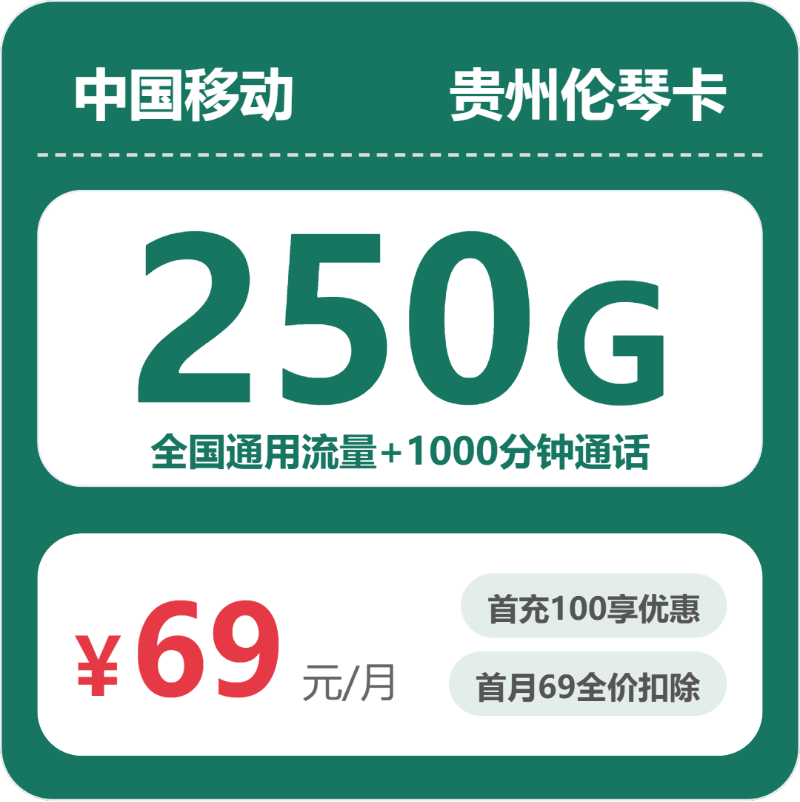 2026年6月上旬黔西南联通、广电、移动、电信流量卡办理哪个好?