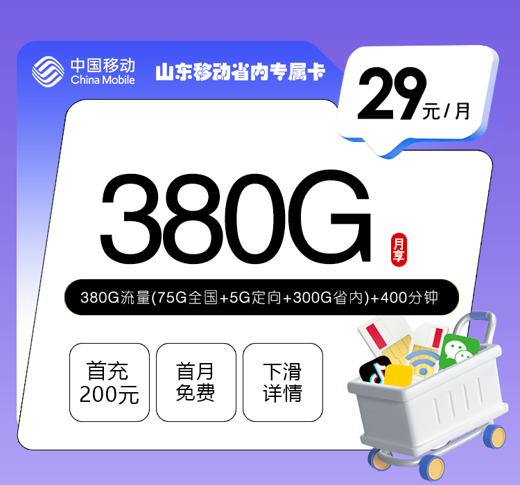 山东移动省内专属卡