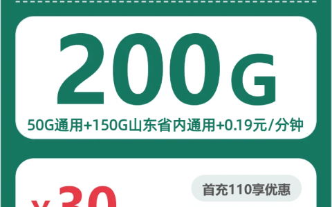2026年7月下旬山东预算有限可以办理哪些流量卡？这些套餐整理给你