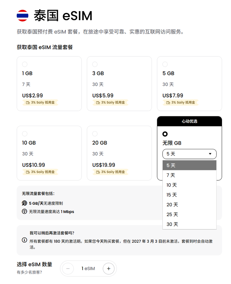 eSIM 首页